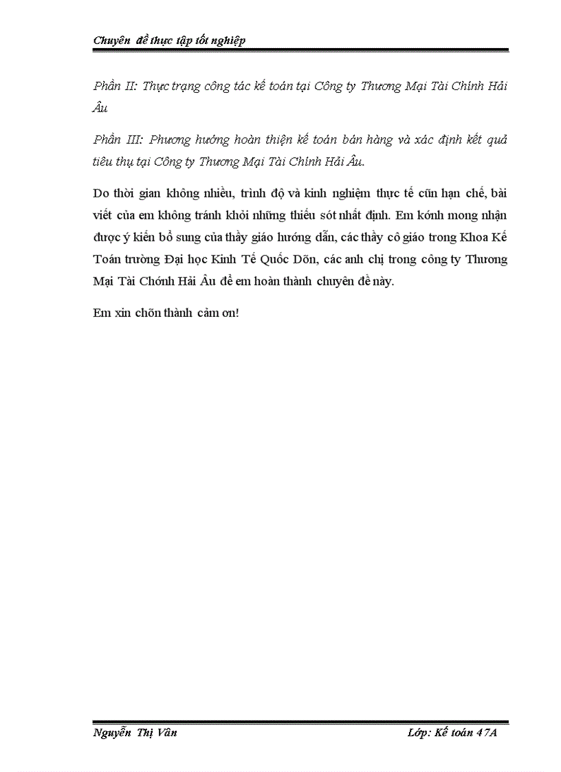 image for page Hoàn thiện kế toán bán hàng và xác định kết quả bán hàng tại Công ty Thương Mại Tài Chính Hải Âu