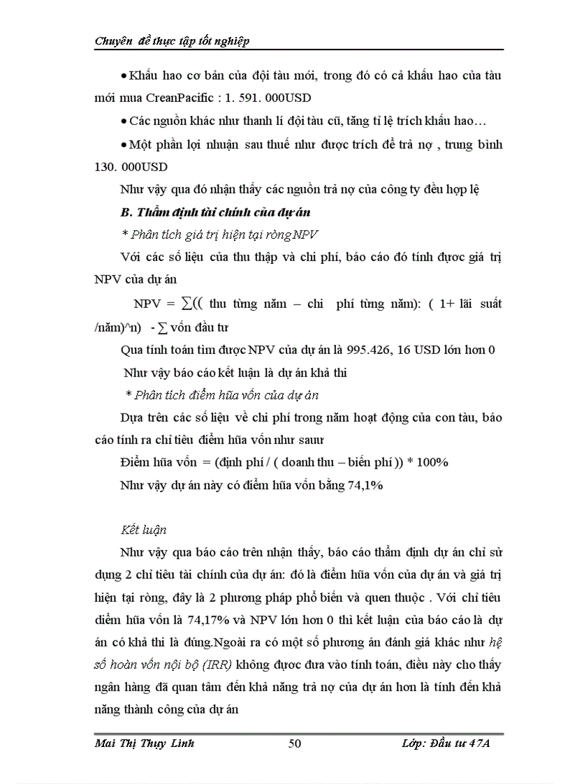 image for page Thẩm định dự án tại sở giao dịch 3 ngân hàng đầu tư và phát triển Việt Nam .Thực trạng và giải pháp