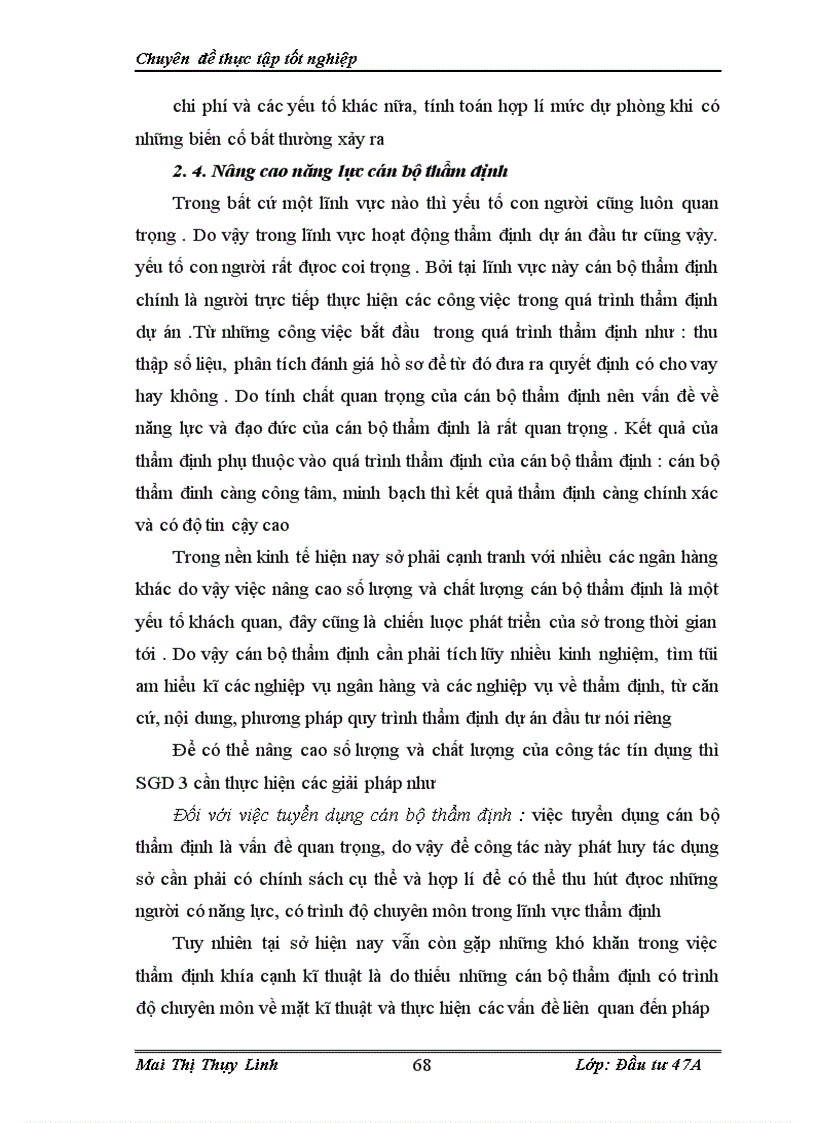 image for page Thẩm định dự án tại sở giao dịch 3 ngân hàng đầu tư và phát triển Việt Nam .Thực trạng và giải pháp