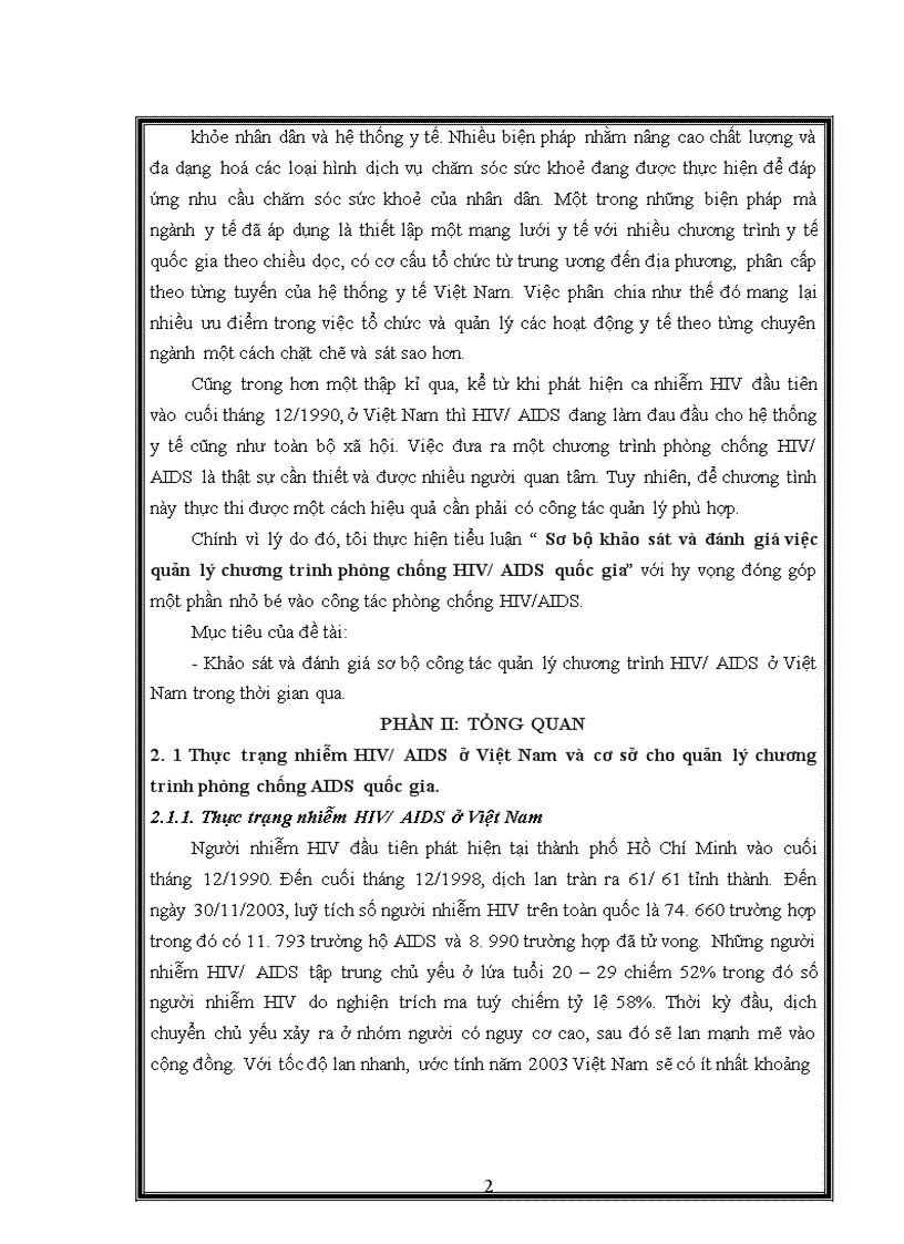 image for page Khảo sát và đánh giá sơ bộ công tác quản lý chương trình hiv