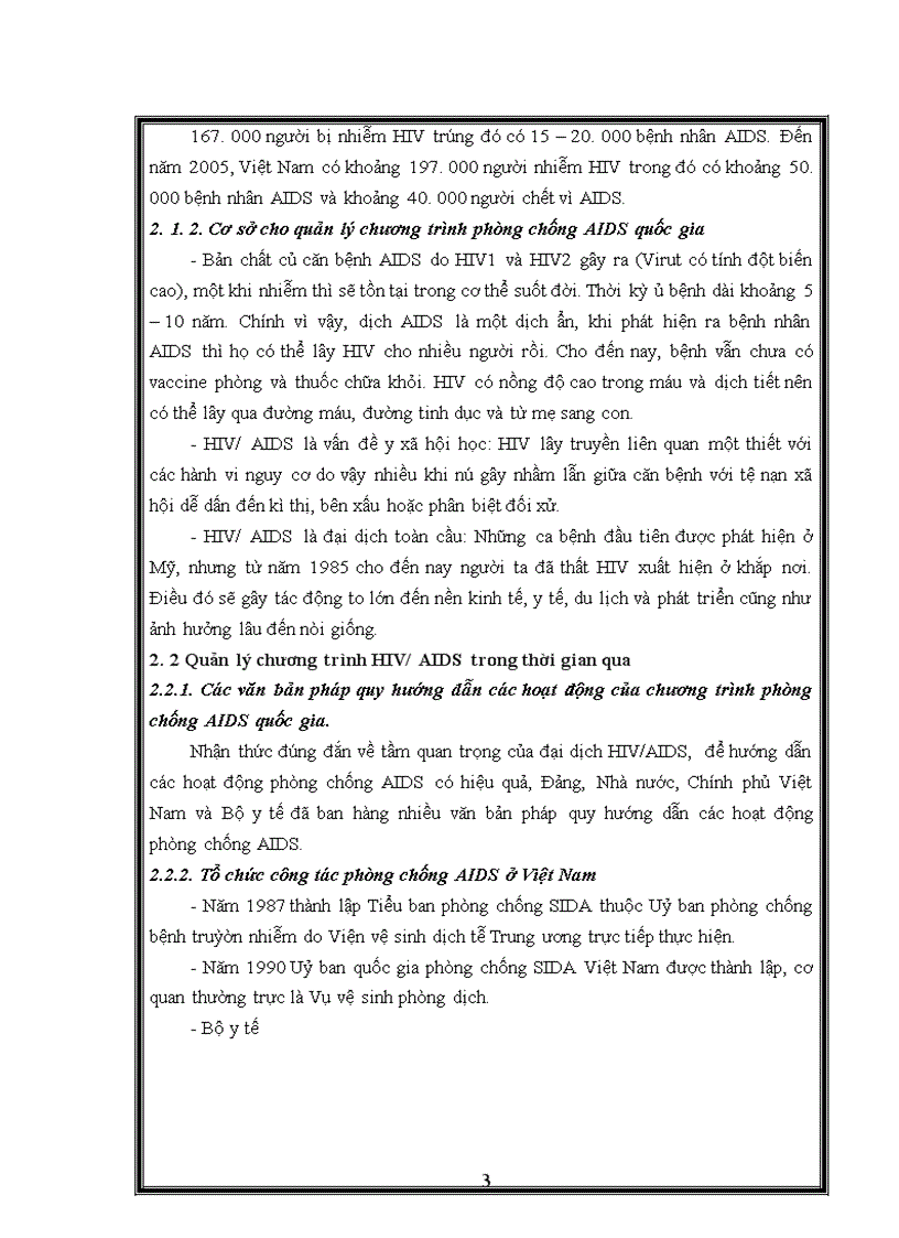 image for page Khảo sát và đánh giá sơ bộ công tác quản lý chương trình hiv