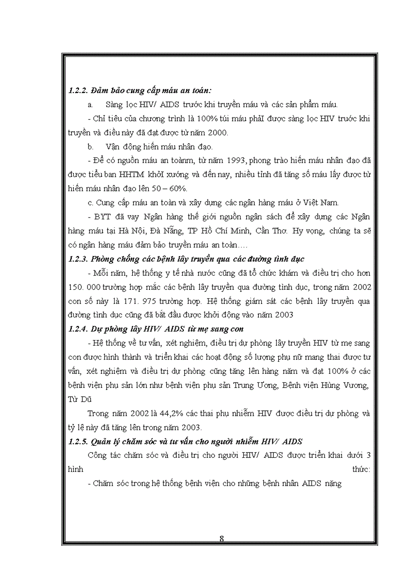 image for page Khảo sát và đánh giá sơ bộ công tác quản lý chương trình hiv