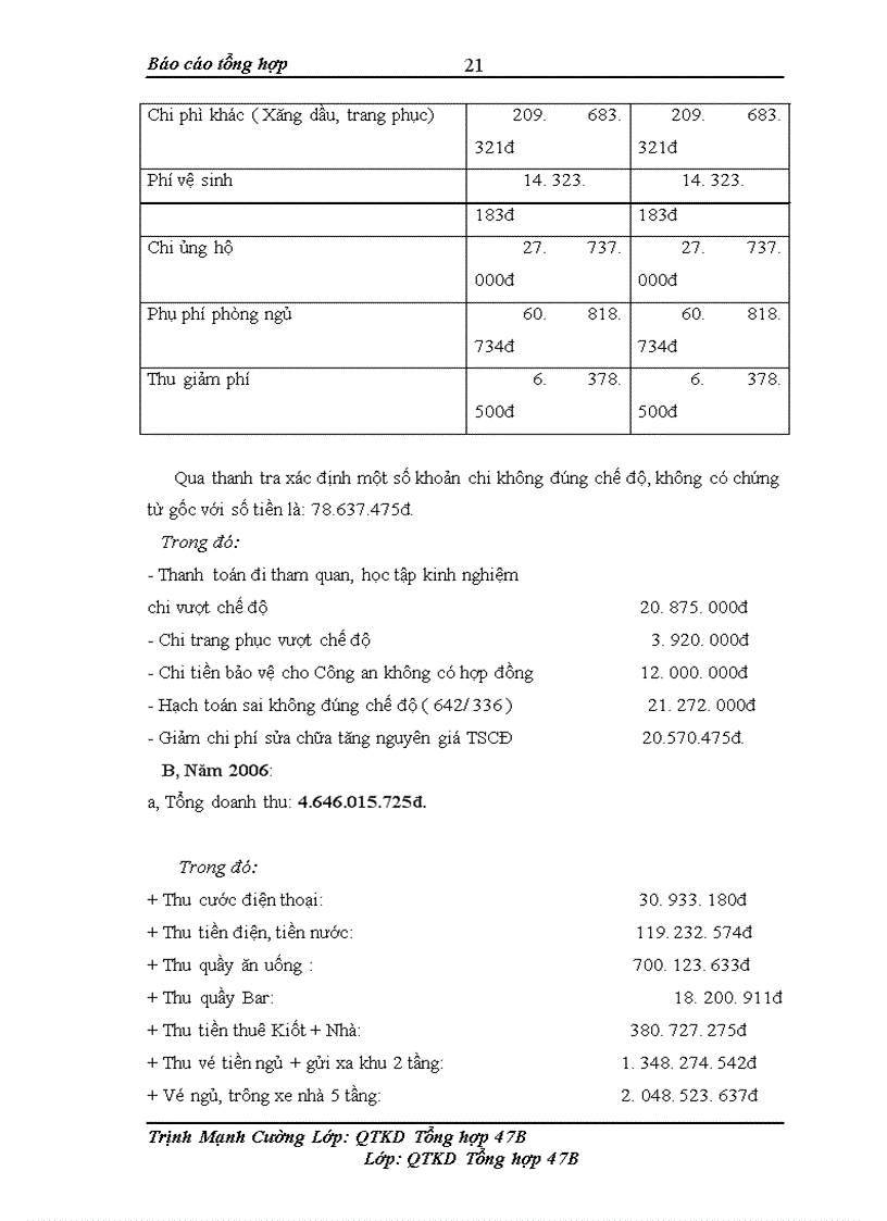 image for page Báo cáo thực tập tại Nhà khách Thanh Xuân