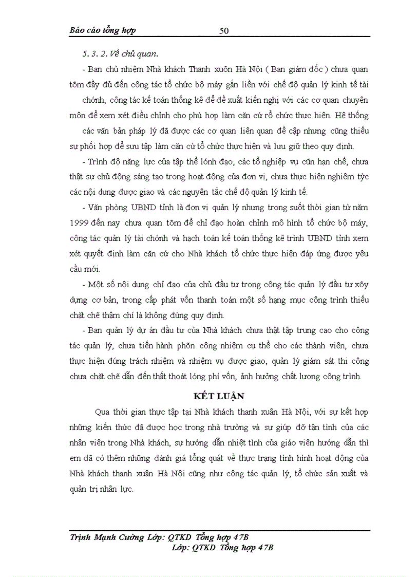 image for page Báo cáo thực tập tại Nhà khách Thanh Xuân