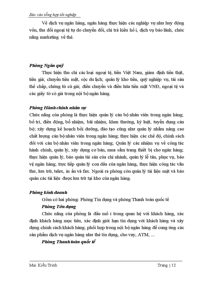 image for page Báo cáo thực tập tại ngân hàng Techcombank và chi nhánh Techcombank Đông Đô