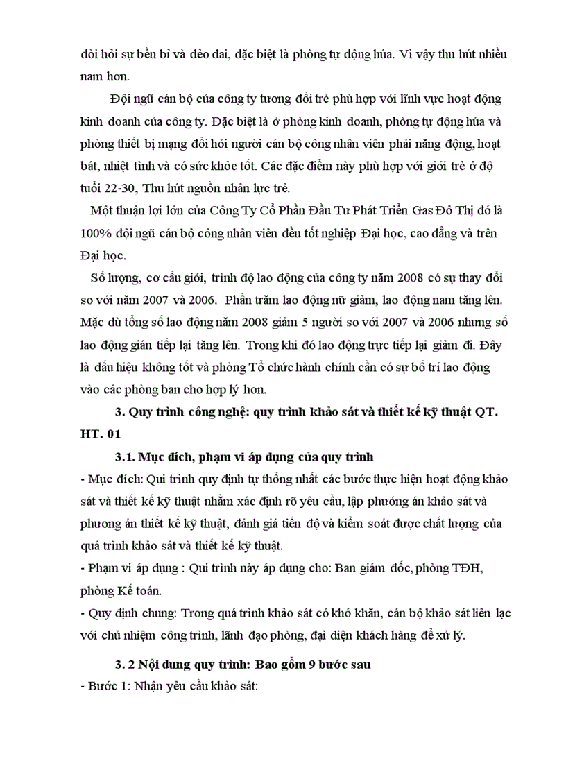 image for page Tình hình sử dụng lao động, năng suất lao động và quỹ tiền lương của Công ty Cổ Phần Đầu Tư Phát triển Gas Đô Thị