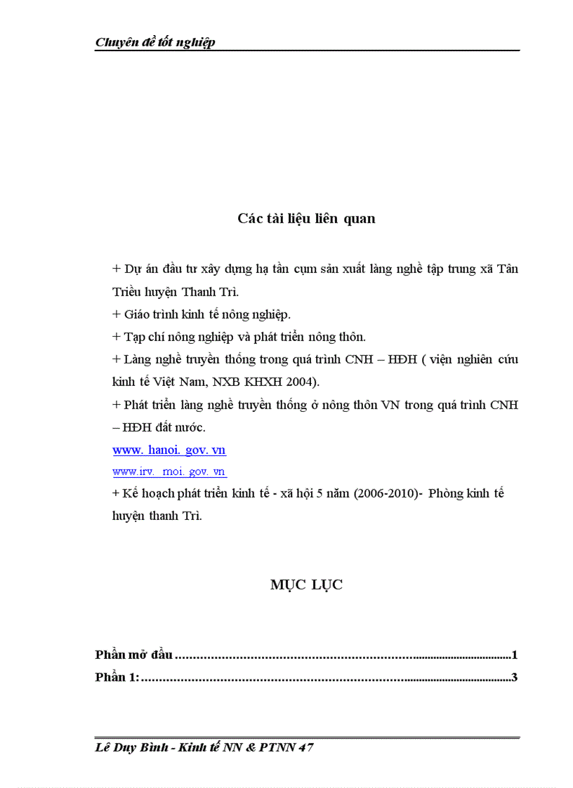 image for page Thực trạng và giải pháp chủ yếu phát triển làng nghề truyền thống ở xó Tõn Triều huyện Thanh Trì- Hà Nội trong thời kỳ hội nhập.