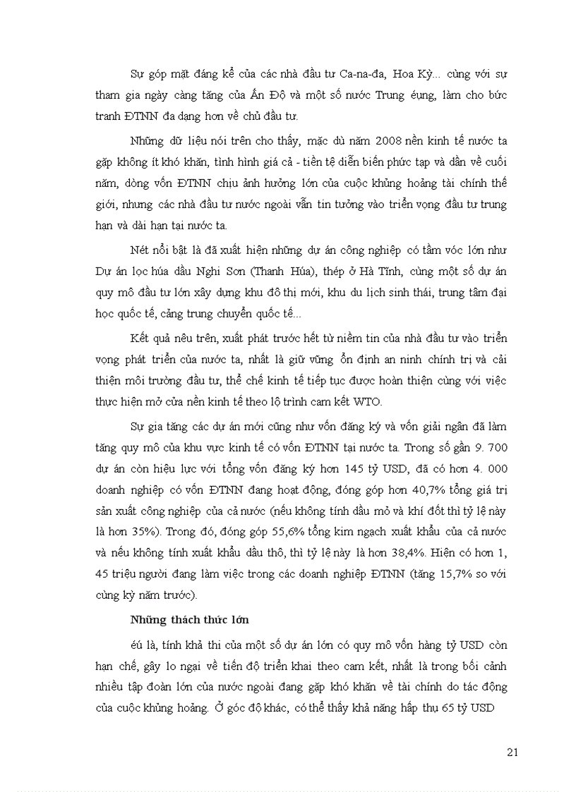image for page Cơ hội và thách thức đối với việc phát triển đầu tư trực tiếp nước ngoài (FDI) tại Việt nam sau khi gia nhập WTO và chức năng của chính phủ trong việc quản lý kinh tế