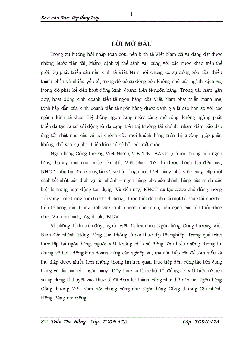 image for page Nâng cao chất lượng tín dụng trung và dài hạn tại Ngân hàng Công thương Chi nhánh Hồng Bàng Hải Phòng