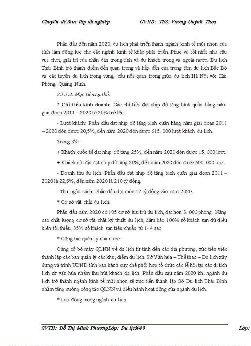 image for page Phát triển du lịch văn hóa tại Thái Bình LỜI MỞ ĐẦU Theo tổ chức Du lịch thế giới UNWTO