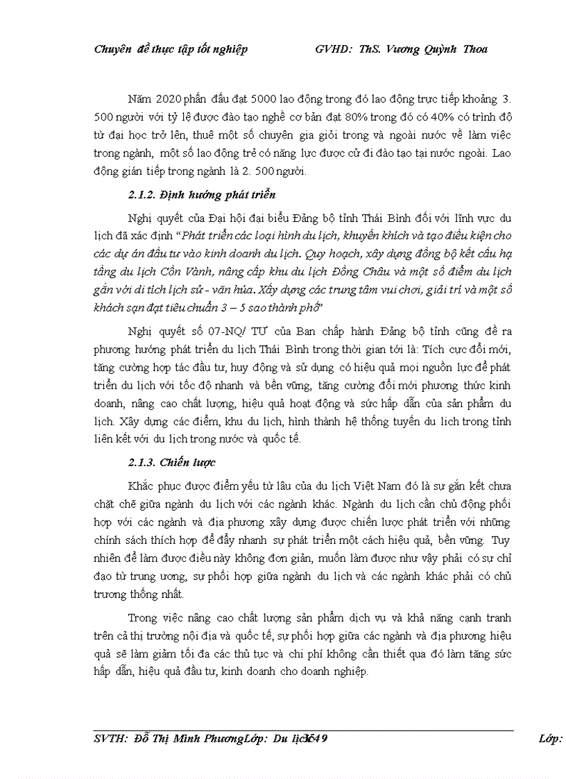 image for page Phát triển du lịch văn hóa tại Thái Bình LỜI MỞ ĐẦU Theo tổ chức Du lịch thế giới UNWTO