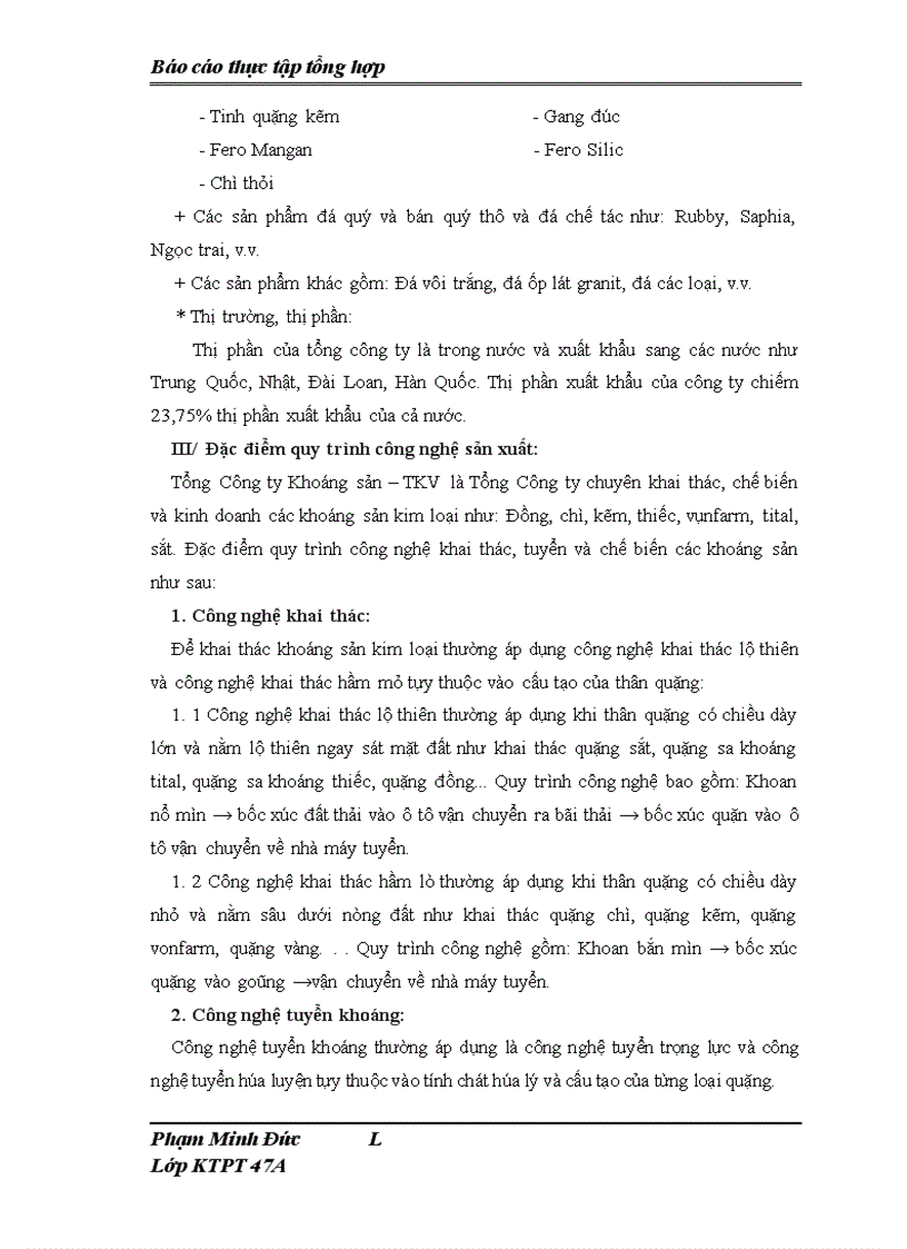 image for page Báo cáo thực tập tại Tổng Công ty Khoáng sản – TKV sdnklasd