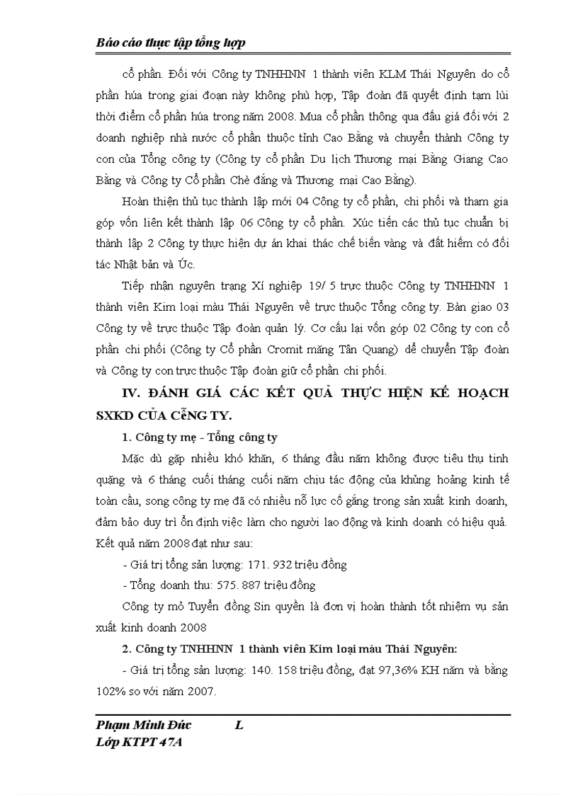 image for page Báo cáo thực tập tại Tổng Công ty Khoáng sản – TKV sdnklasd