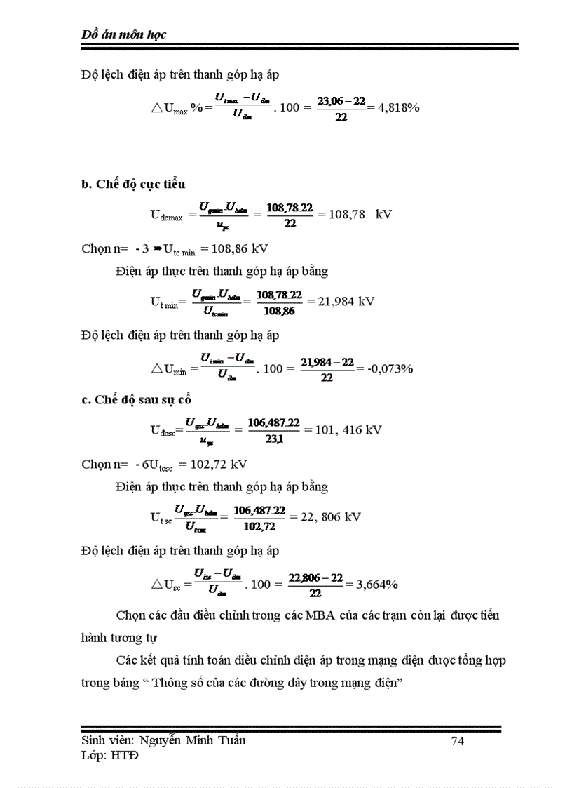 image for page Thiết kế đồ án về mạng lưới điện khu vực