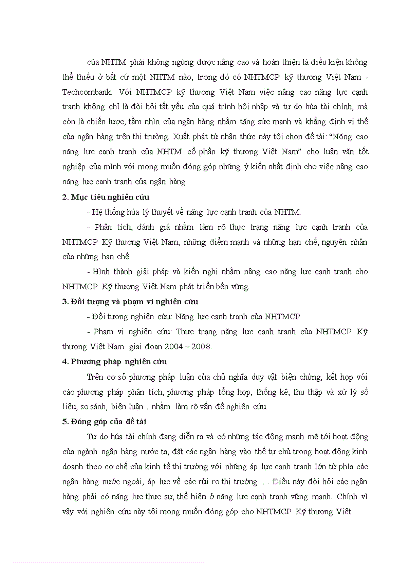 image for page Nâng cao năng lực cạnh tranh của NHTM cổ phần kỹ thương Việt Nam