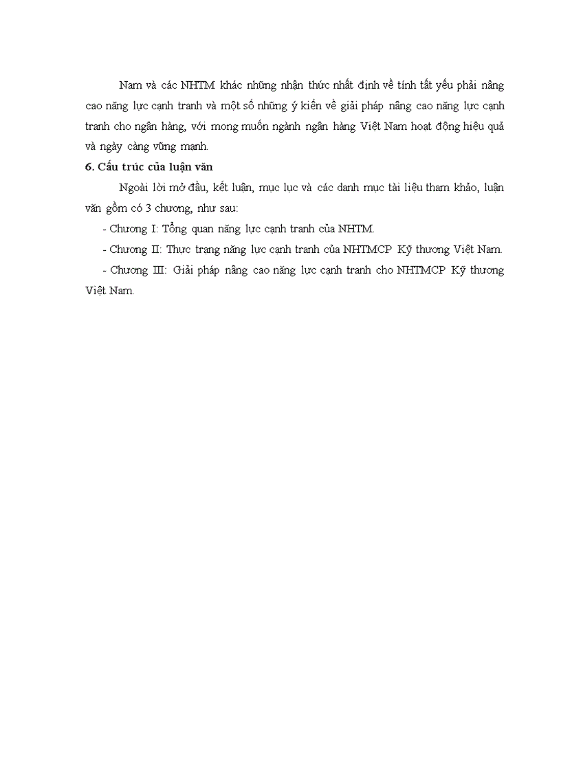 image for page Nâng cao năng lực cạnh tranh của NHTM cổ phần kỹ thương Việt Nam