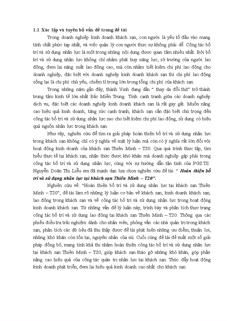 image for page Hoàn thiện bố trí và sử dụng nhân lực tại khách sạn Thiên Minh – T20