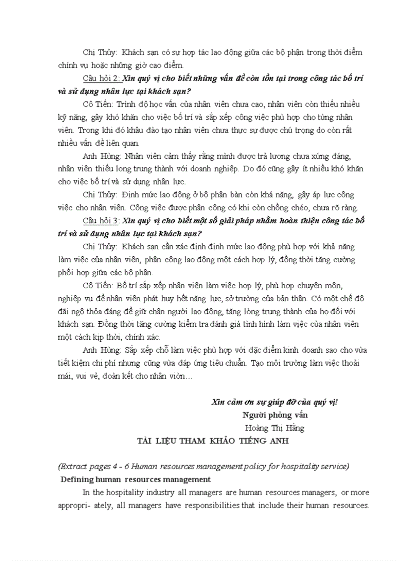 image for page Hoàn thiện bố trí và sử dụng nhân lực tại khách sạn Thiên Minh – T20