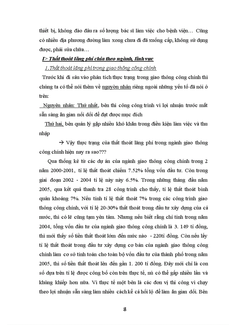 image for page Thất thoát và lãng phí trong đầu tư