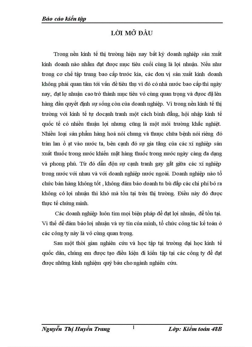 image for page Báo cáo thực tập tại công ty cổ phần dược traphaco