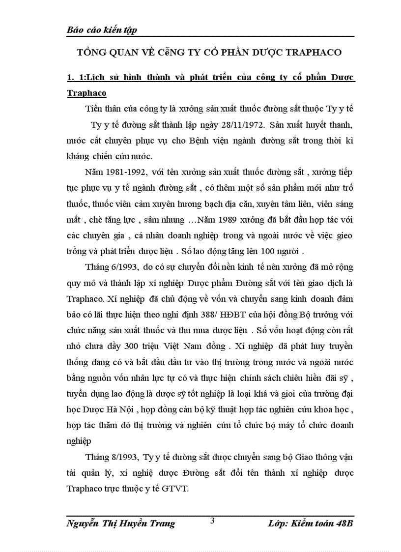 image for page Báo cáo thực tập tại công ty cổ phần dược traphaco