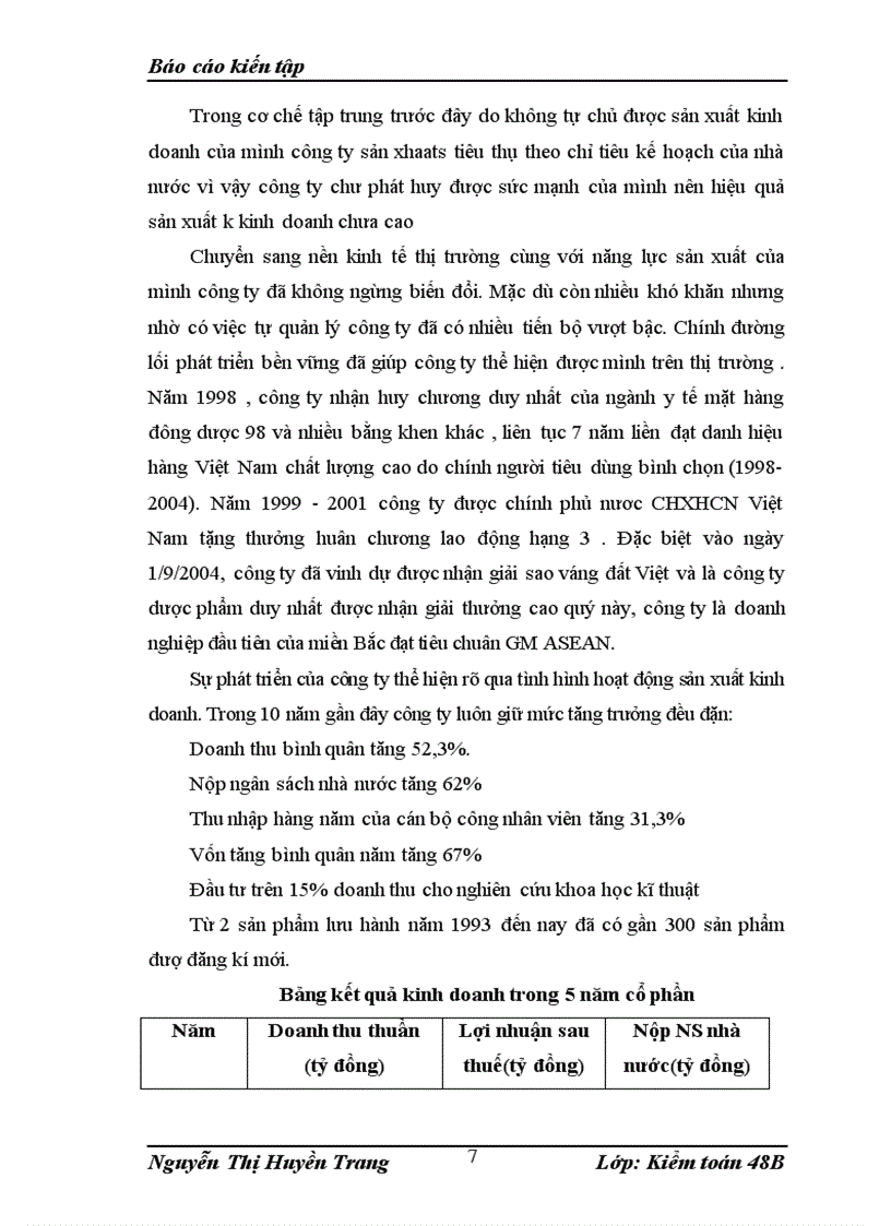 image for page Báo cáo thực tập tại công ty cổ phần dược traphaco