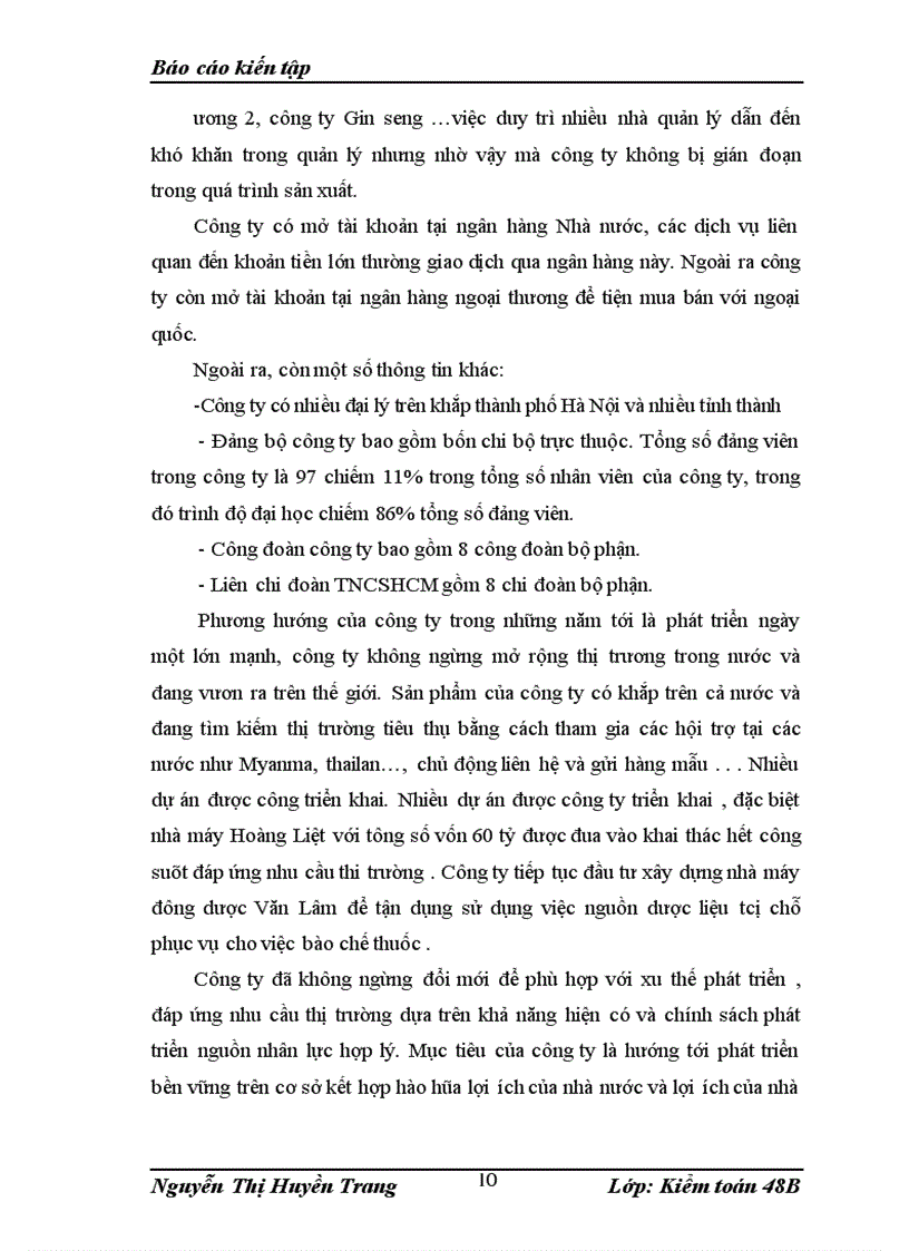 image for page Báo cáo thực tập tại công ty cổ phần dược traphaco