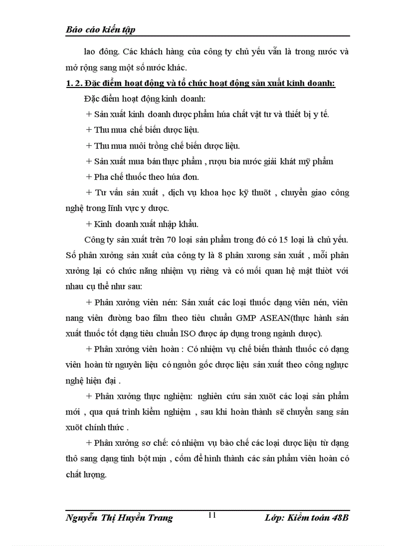 image for page Báo cáo thực tập tại công ty cổ phần dược traphaco