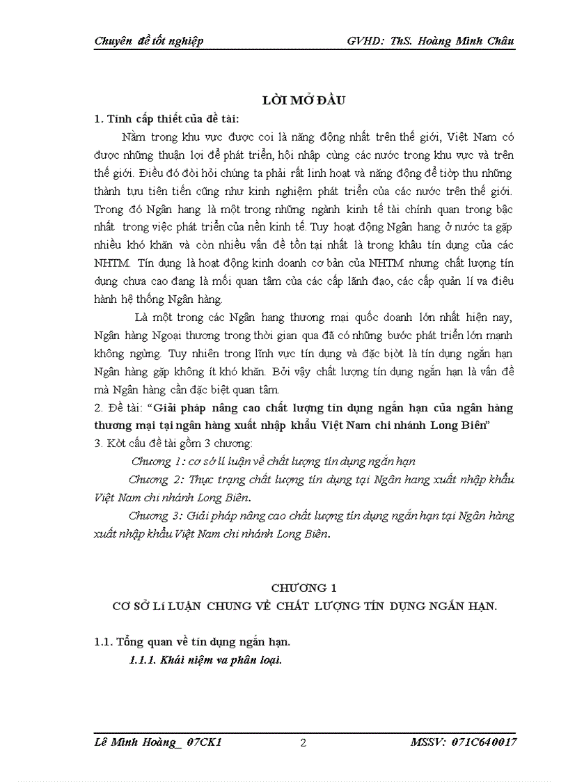 image for page Giải pháp nâng cao chất lượng tín dụng ngắn hạn của ngân hàng thương mại tại ngân hàng xuất nhập khẩu Việt Nam chi nhánh Long Biên