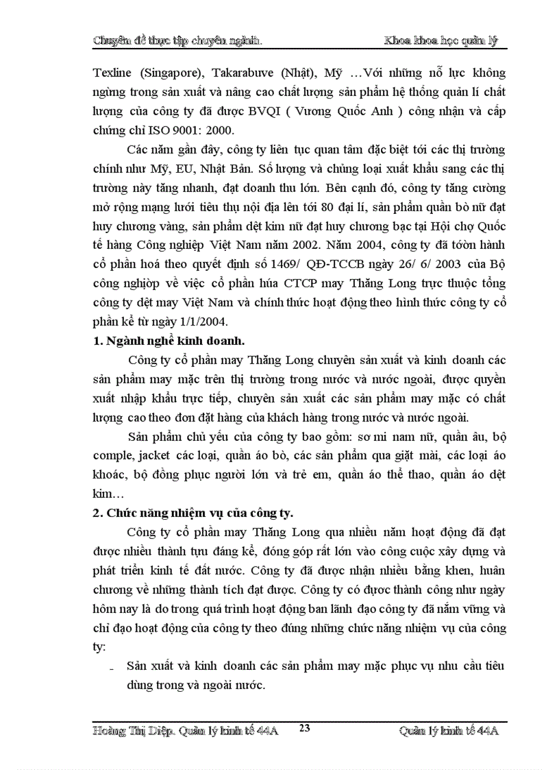 image for page Một số giải pháp nhằm xây dựng và phát triển thương hiệu của Công ty Cổ phần may Thăng Long trên thị trường nội địa