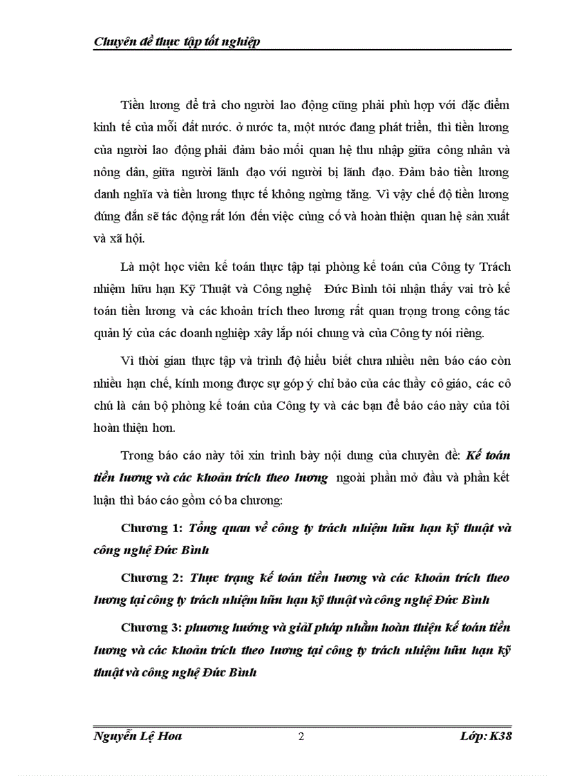 image for page Kế toán tiền lương và các khoản trích theo lương ngoài phần mở đầu và phần kết luận thì báo cáo gồm có ba chương