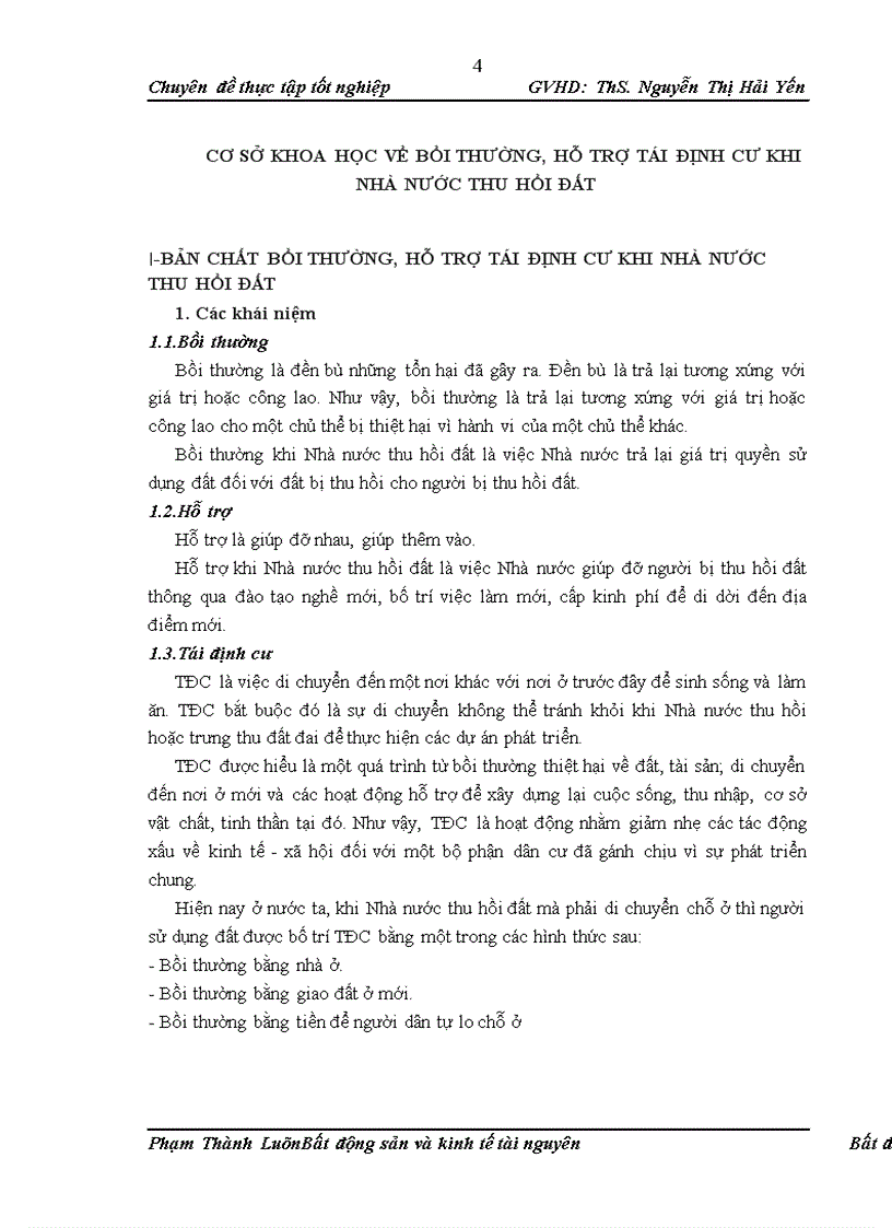 image for page Đánh giá tình hình thực hiện chính sách về bồi thường, hỗ trợ tái định cư khi Nhà nước thu hồi đất tại một số địa phương và đề xuất các giải pháp để hoàn thiện,