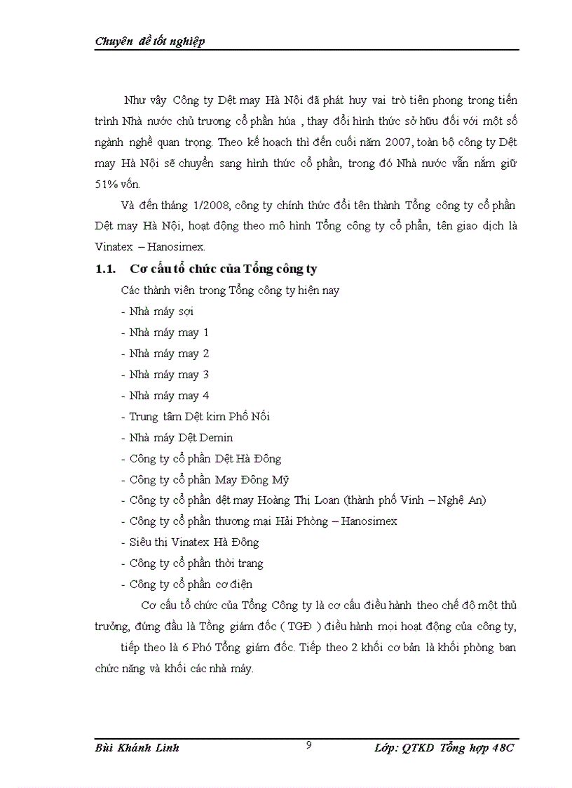 image for page Hoàn thiện công tác đào tạo và phát triển nguồn nhân lực tại Tổng công ty cổ phần dệt may Hà Nội