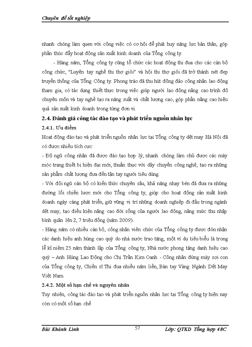 image for page Hoàn thiện công tác đào tạo và phát triển nguồn nhân lực tại Tổng công ty cổ phần dệt may Hà Nội