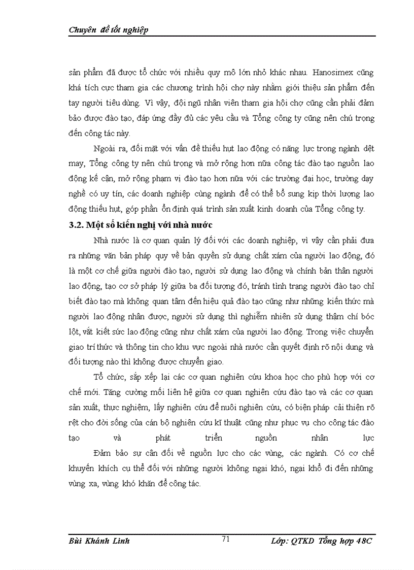 image for page Hoàn thiện công tác đào tạo và phát triển nguồn nhân lực tại Tổng công ty cổ phần dệt may Hà Nội