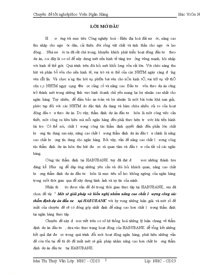 image for page Một số giải pháp và kiến nghị nhằm nâng cao chất lượng thẩm định DAĐT tại Ngõn hàng Thương mại Cổ phần Nhà Hà Nội – Chi nhỏnh Cầu Giấy
