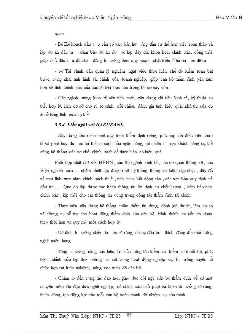 image for page Một số giải pháp và kiến nghị nhằm nâng cao chất lượng thẩm định DAĐT tại Ngõn hàng Thương mại Cổ phần Nhà Hà Nội – Chi nhỏnh Cầu Giấy
