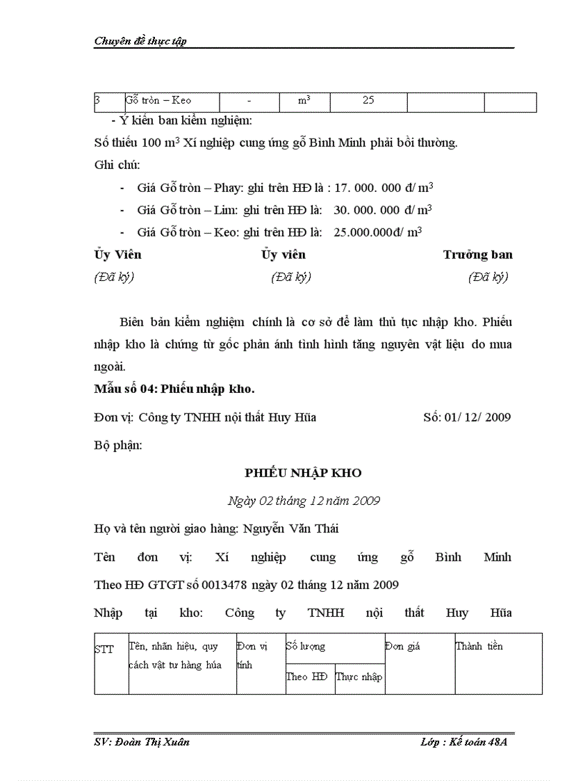 image for page Hoàn thiện kế toán nguyên vật liệu tại Công ty TNHH nội thất Huy Hòa.