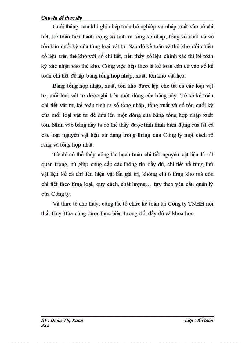 image for page Hoàn thiện kế toán nguyên vật liệu tại Công ty TNHH nội thất Huy Hòa.