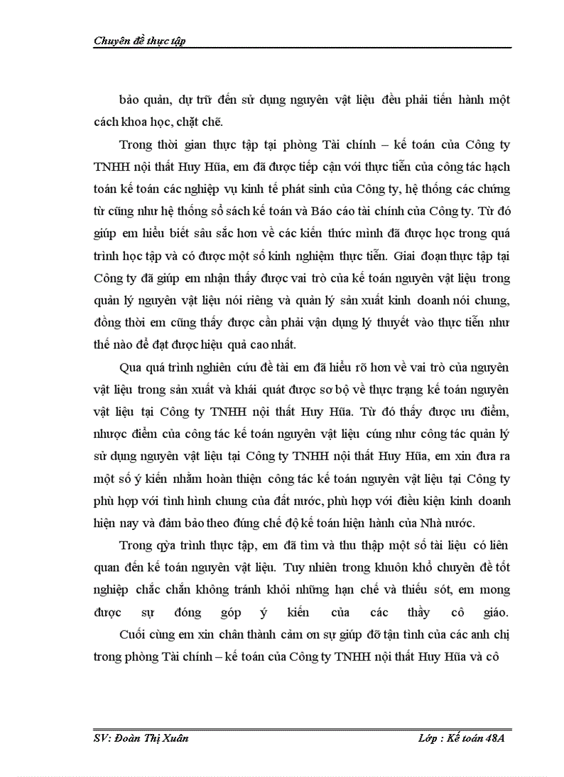 image for page Hoàn thiện kế toán nguyên vật liệu tại Công ty TNHH nội thất Huy Hòa.