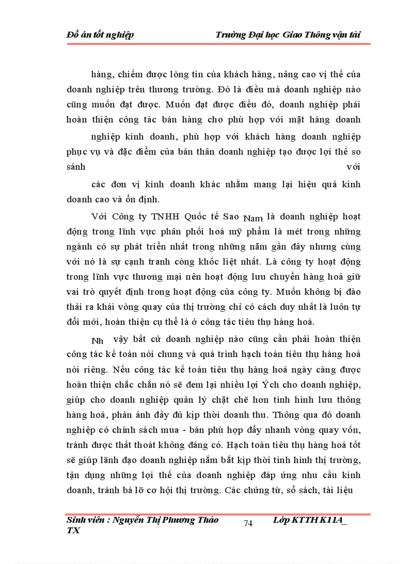 image for page Tổ chức công tác kế toán bán hàng và xác định kết quả bán hàng tại công ty TNHH Quốc Tế Sao Nam