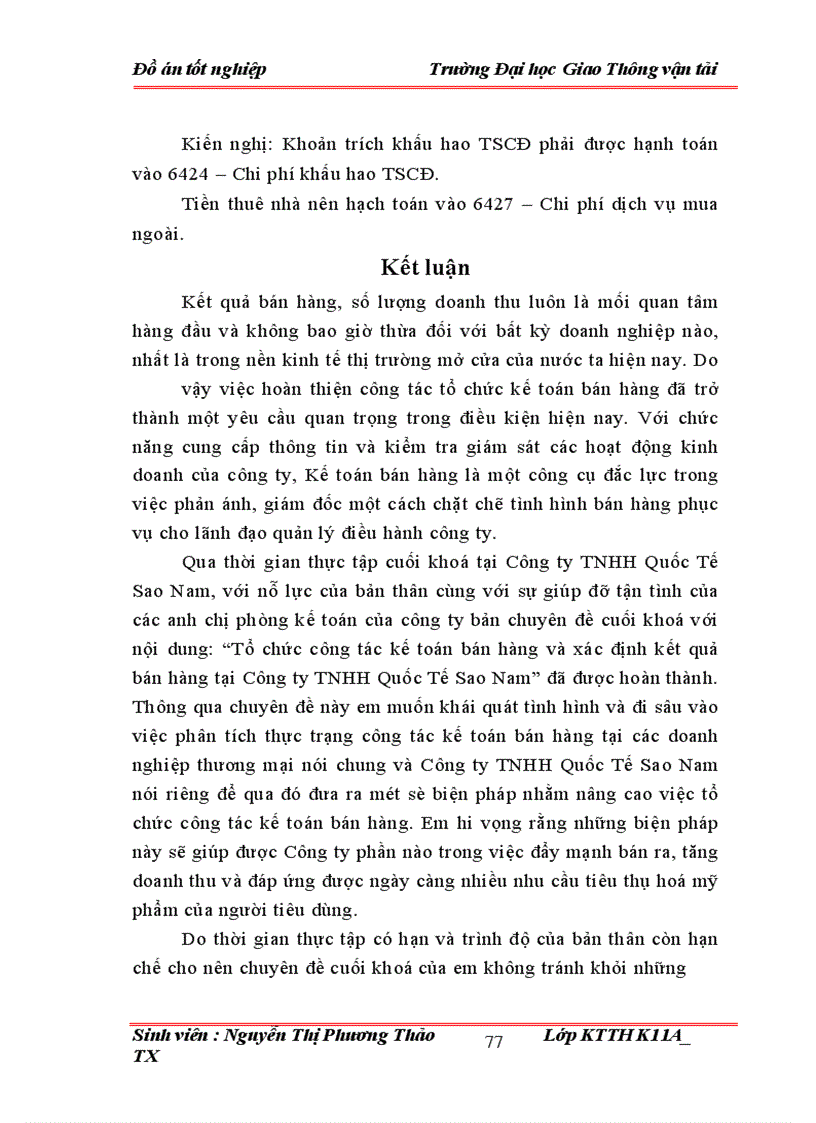 image for page Tổ chức công tác kế toán bán hàng và xác định kết quả bán hàng tại công ty TNHH Quốc Tế Sao Nam