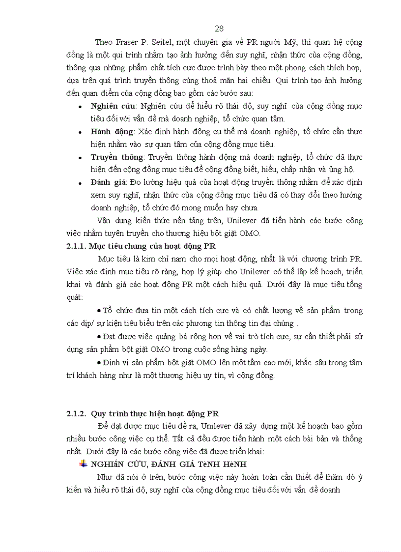 image for page Hoạt động quan hệ công chúng với thông điệp: “ Hãy để trẻ tự do vui chơi – ngại gì vết bẩn” cho thương hiệu OMO trên thị trường Việt Nam _Thực trạng và giải pháp