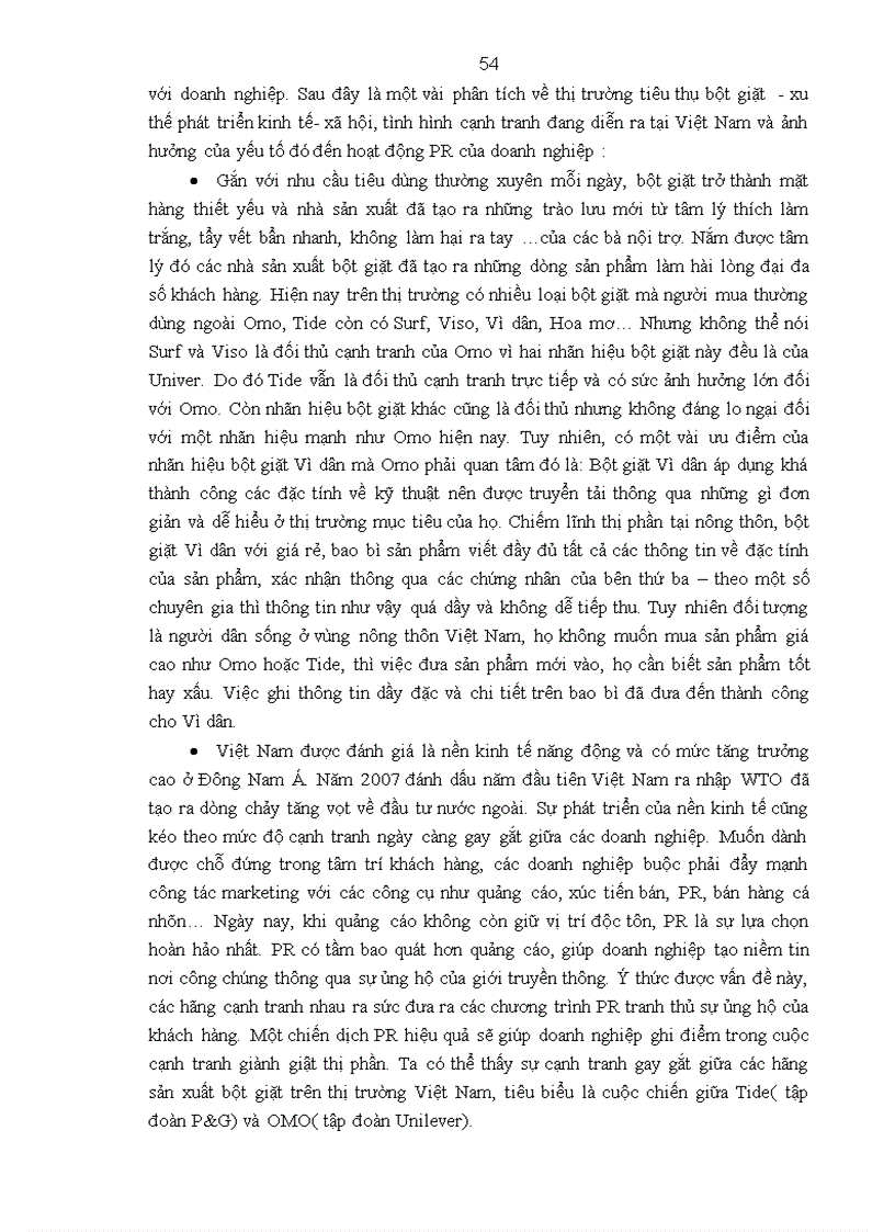 image for page Hoạt động quan hệ công chúng với thông điệp: “ Hãy để trẻ tự do vui chơi – ngại gì vết bẩn” cho thương hiệu OMO trên thị trường Việt Nam _Thực trạng và giải pháp