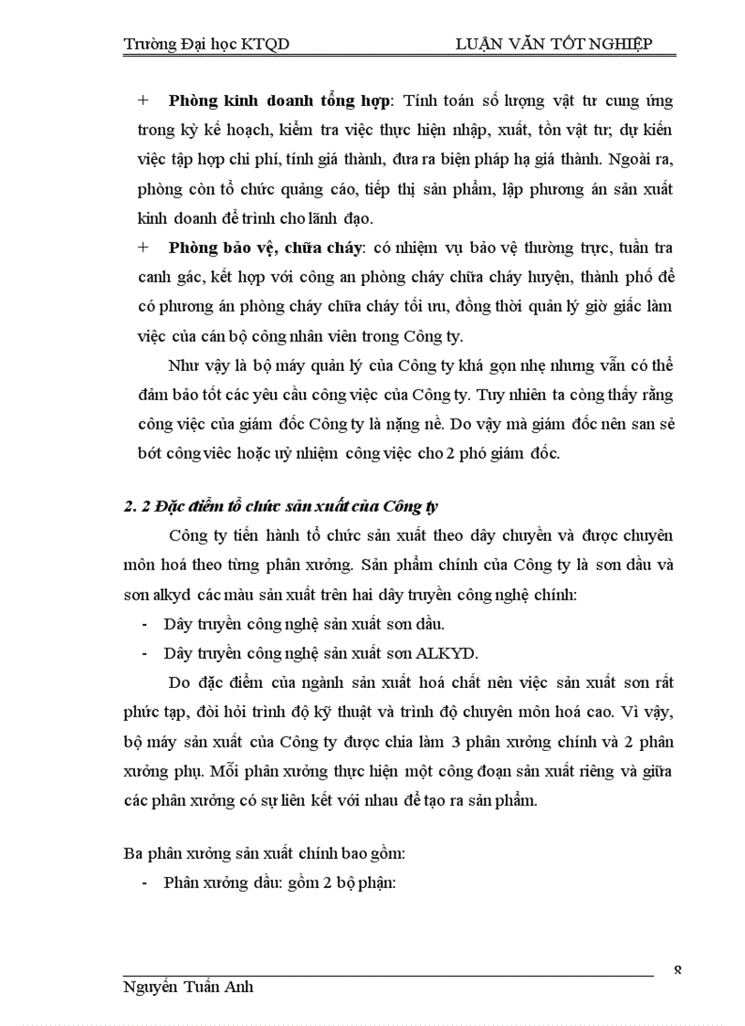 image for page Tổ chức hạch toán chi phí và tính giá thành sản phẩm tại Công ty hoá chất Sơn Hà Nội