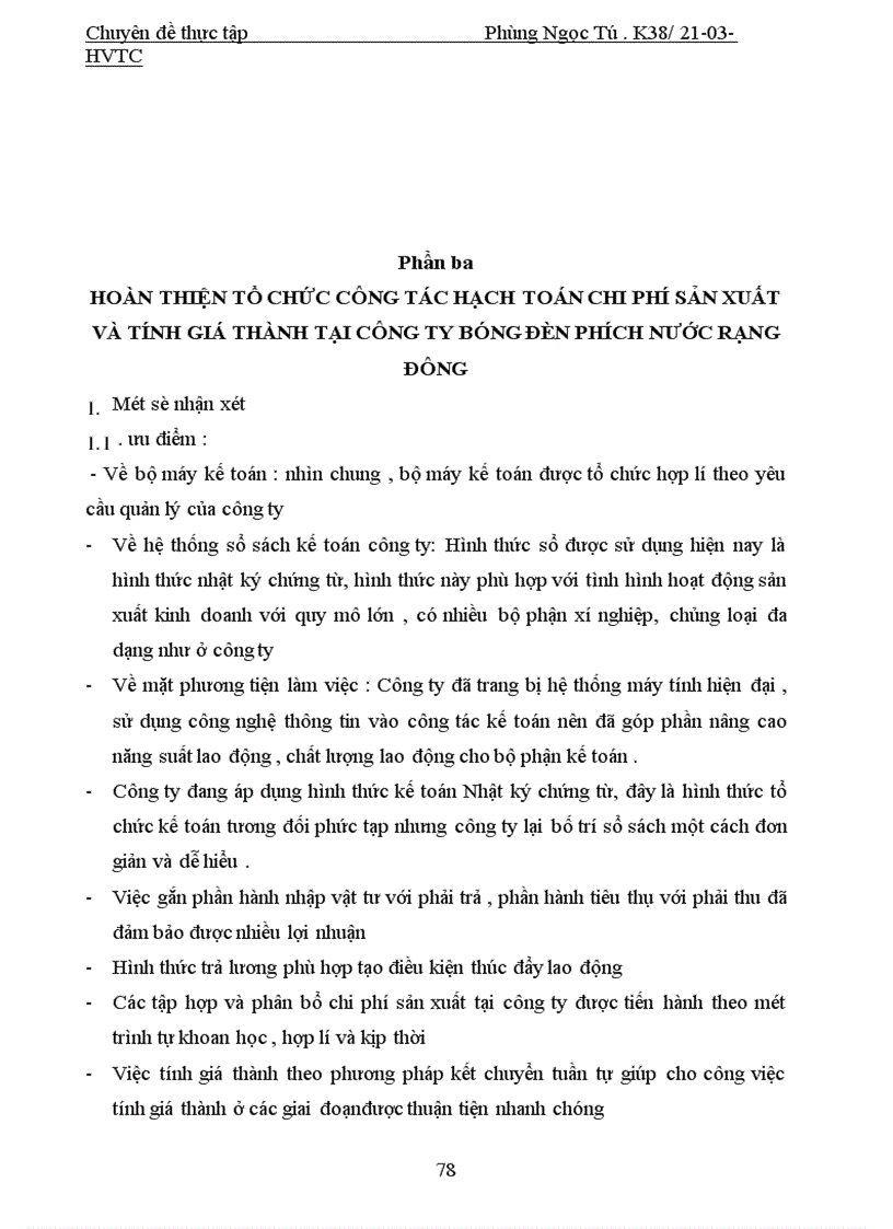 image for page Hoàn thiện tổ chức công tác hạch toán chi phí sản xuất và tính giá thành sản phẩm tại công ty Bóng đèn phích nước Rạng Đông