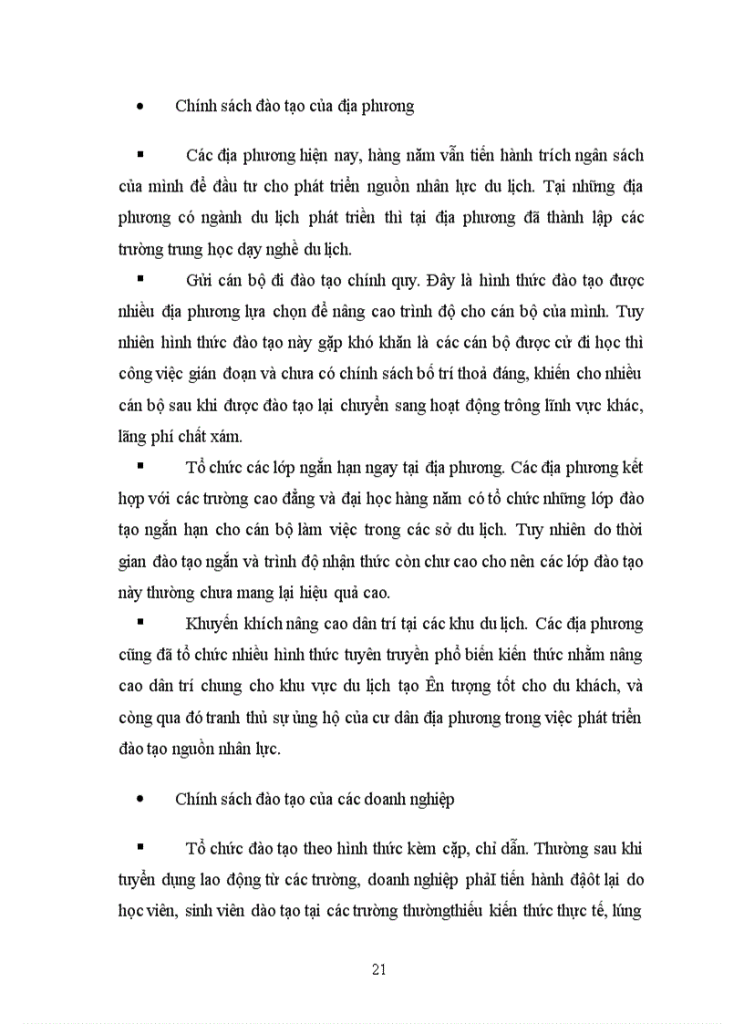 image for page Thực trạng đào tạo nguồn nhân lực cho ngành du lịch Việt Nam