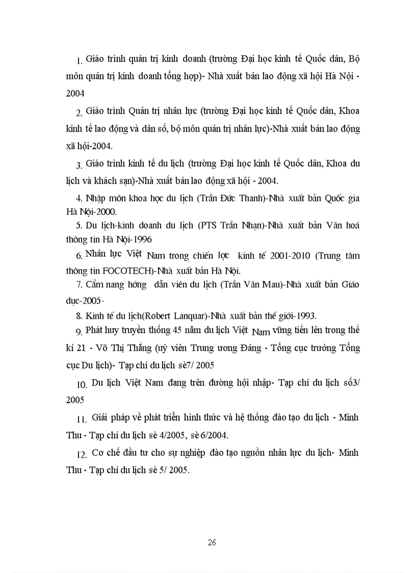 image for page Thực trạng đào tạo nguồn nhân lực cho ngành du lịch Việt Nam