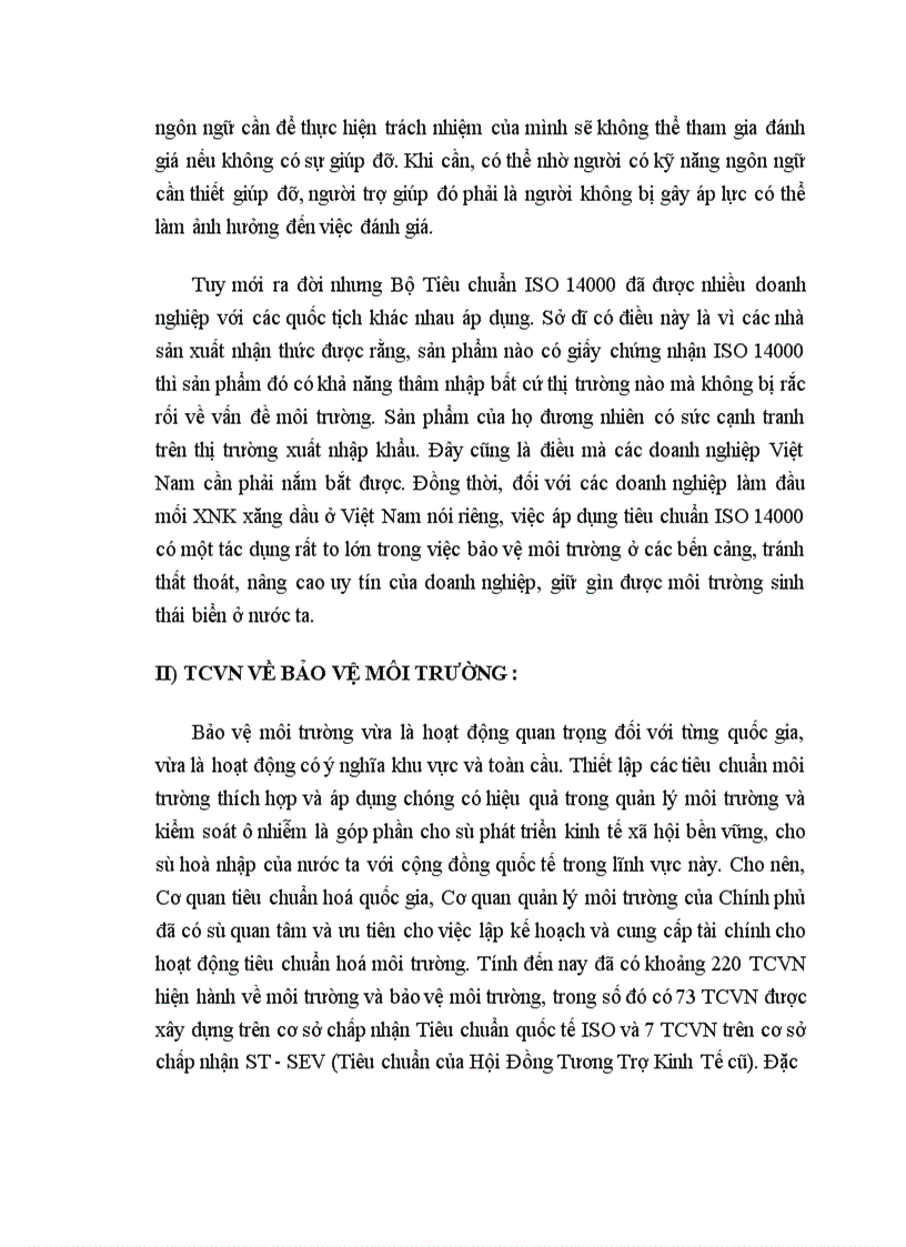 image for page Thực trạng môi trường tại cảng dầu B12 trên cơ sở những Tiêu Chuẩn Việt Nam và Quốc Tế về bảo vệ môi trường