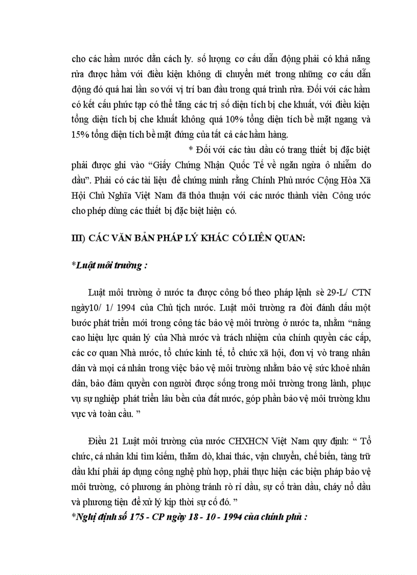 image for page Thực trạng môi trường tại cảng dầu B12 trên cơ sở những Tiêu Chuẩn Việt Nam và Quốc Tế về bảo vệ môi trường